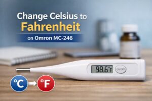 How to Change Celsius to Fahrenheit on Omron MC-246 Thermometer